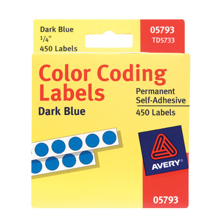 AVERY Color Label Dots Dk Blue 05793